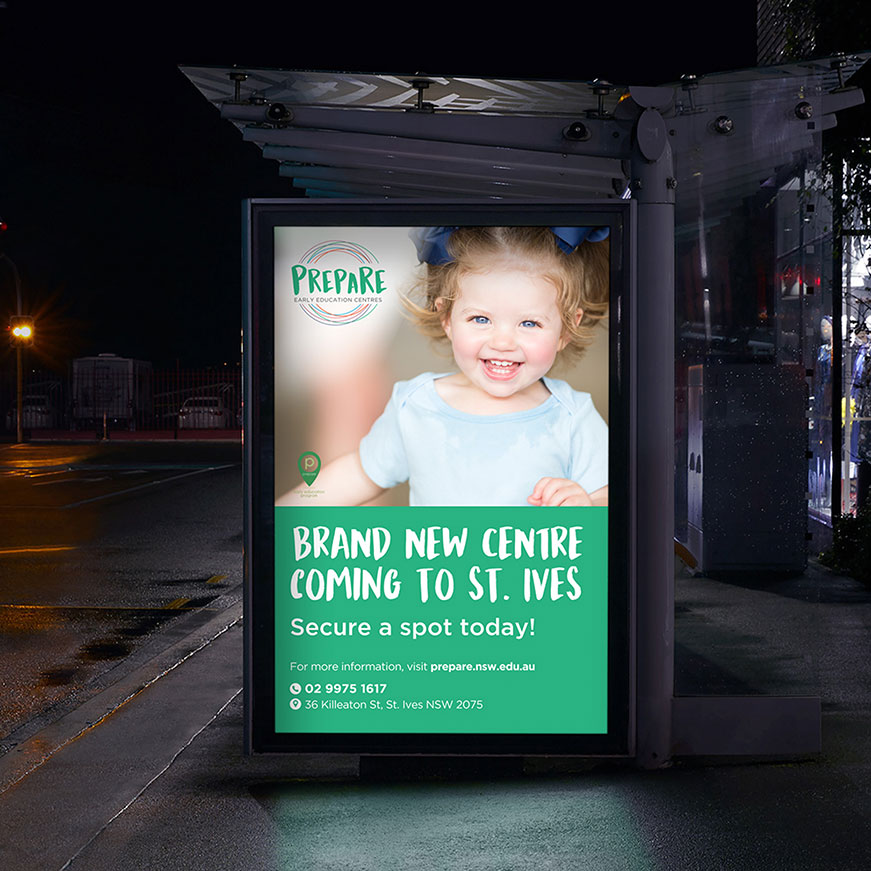 Prepare Early Education Centre Bus Stop Ad